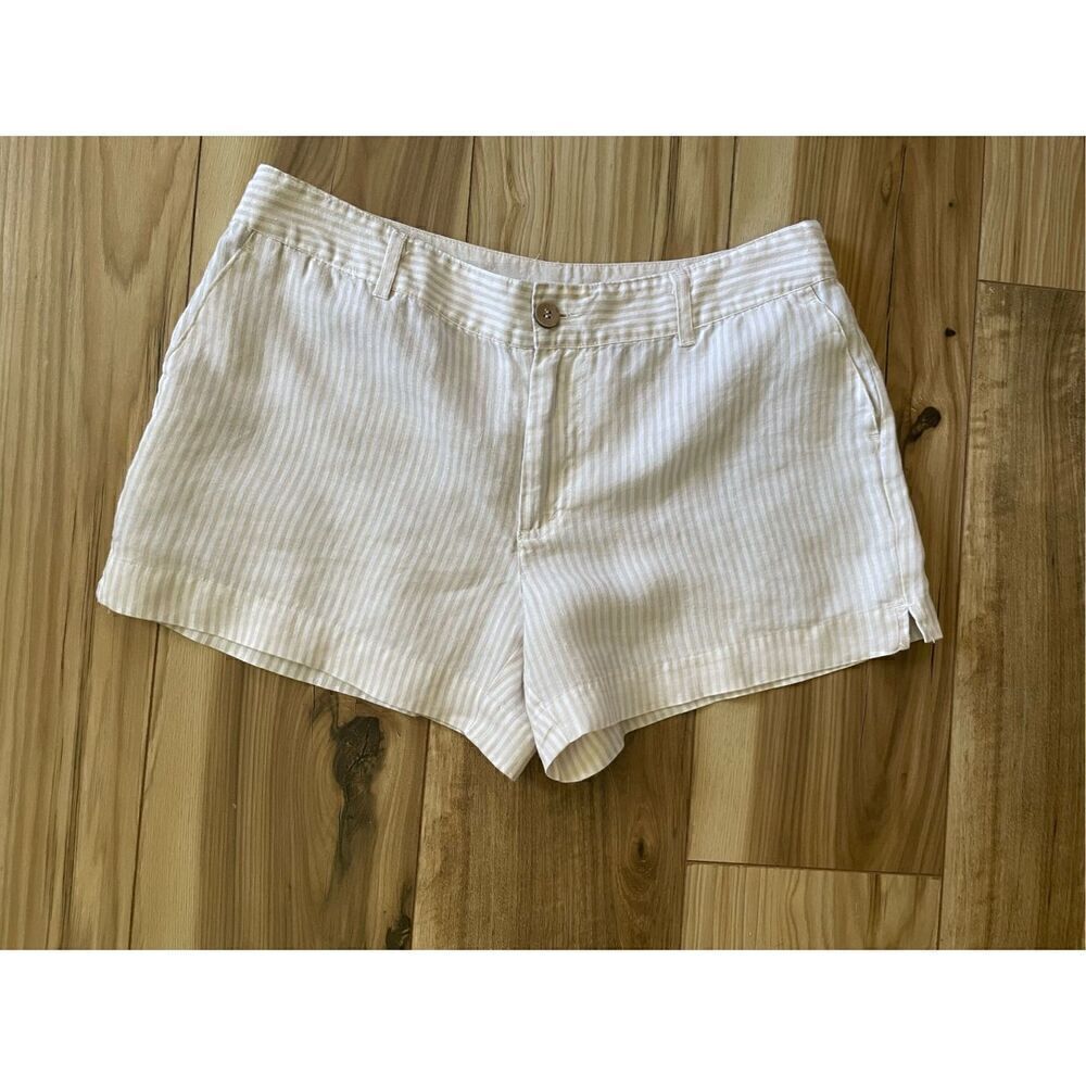 Cynthia Rowley Striped linen shorts M